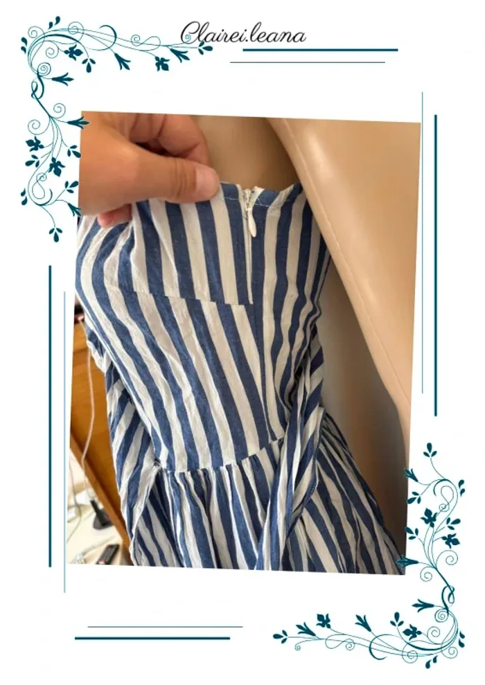🛑robe bleu clair/blanche🛑T.36 - photo numéro 4