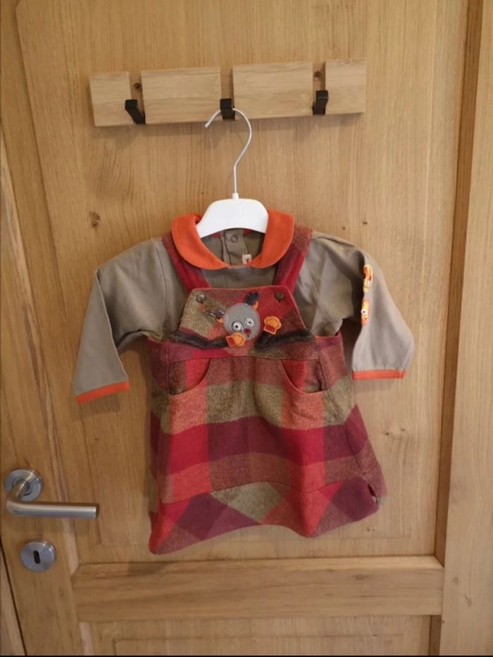 T-shirt avec col en brun avec col 9 mois - photo numéro 6