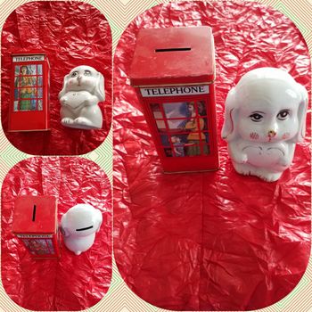 Lot de 2 tirelires  très bon état