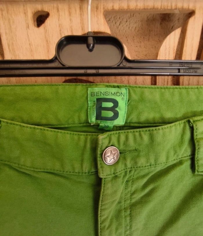 Jean vert 7/8ème - Taille 38 Bensimon - photo numéro 3