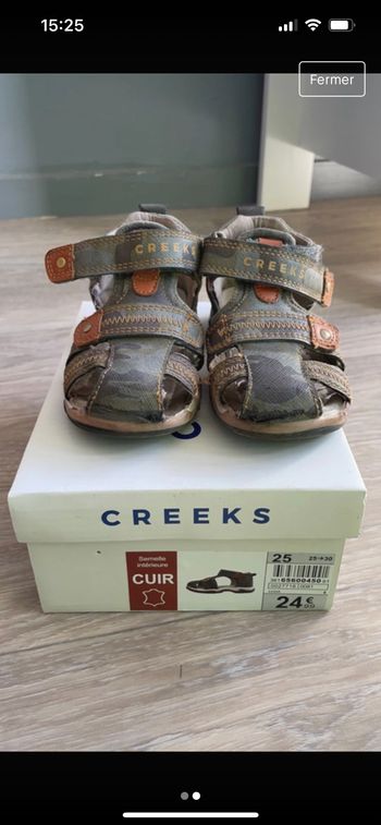 Sandale en cuire marron