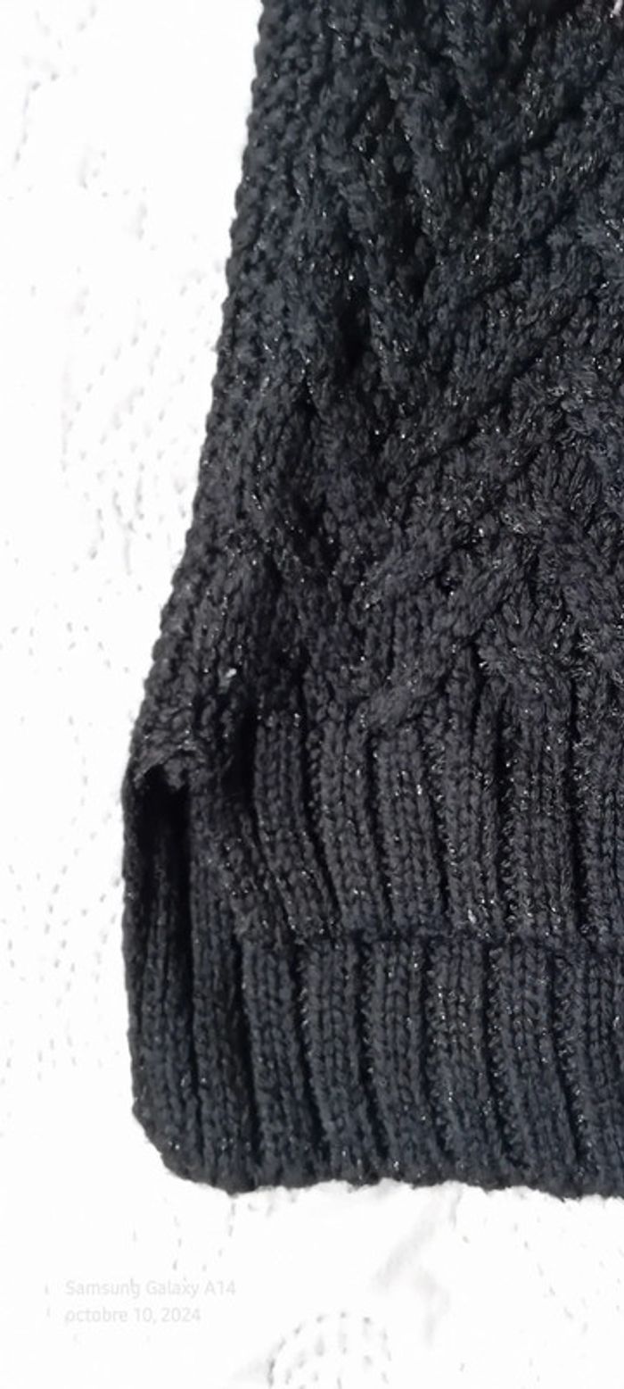 Pull long de fête noir fil métallisé avec torsades fille 12 ans kiabi - photo numéro 14