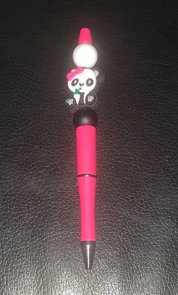Stylo personnalisé panda avec des perles en silicone
