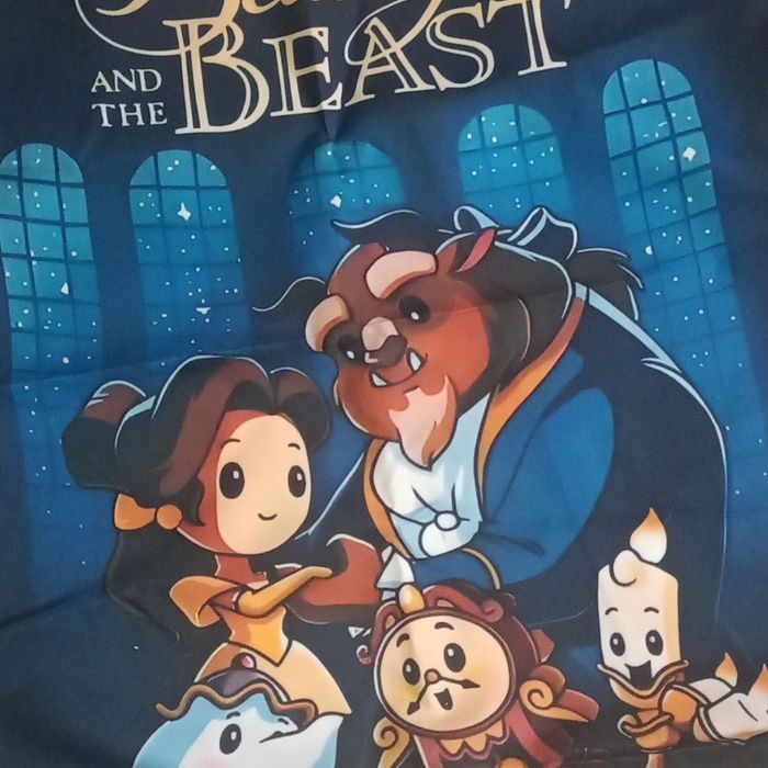 Housse de coussin   la belle et la bete  disney - photo numéro 2
