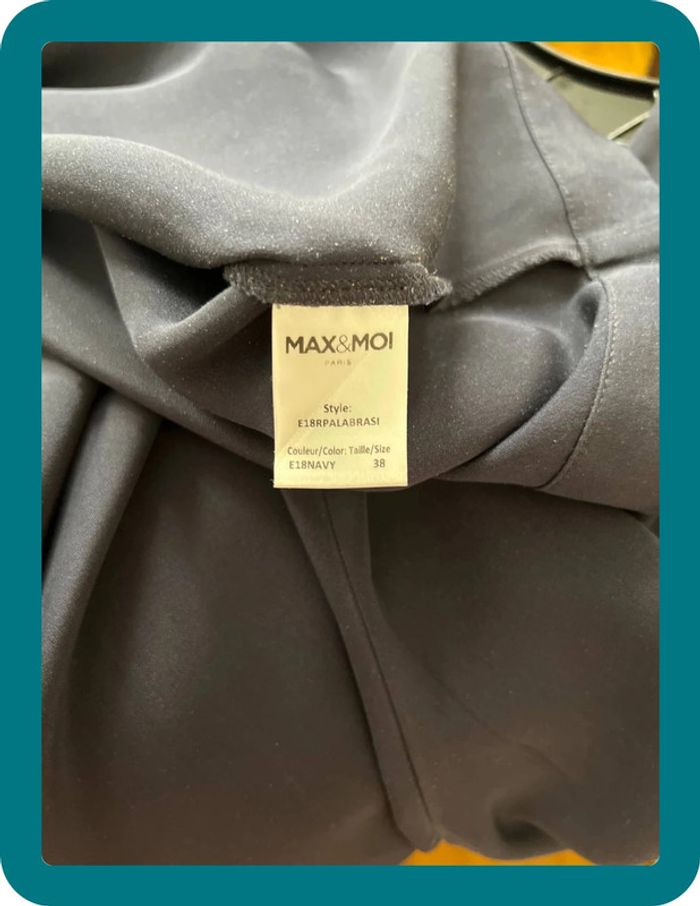 Robe manches chauve-souris aux genoux 100% soie taille 38 - Max&Moi - photo numéro 6