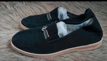 Mocassins noir avec ancre marine 41 mixte