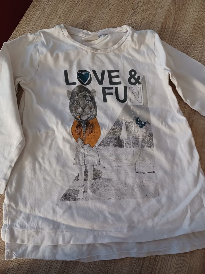 Haut zara manche longue 4 ans