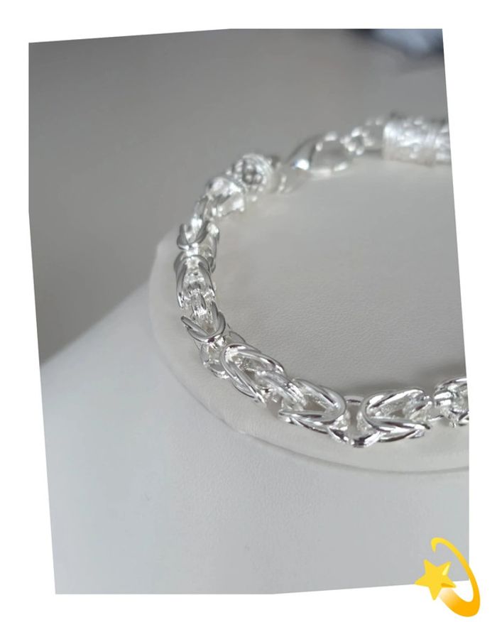 Bracelet maille royale 21cm - photo numéro 5