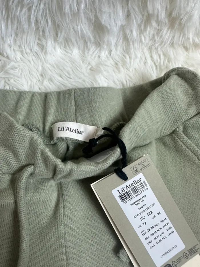 Pantalon jogging sauge Lil atelier taille 6-7 ans - photo numéro 4