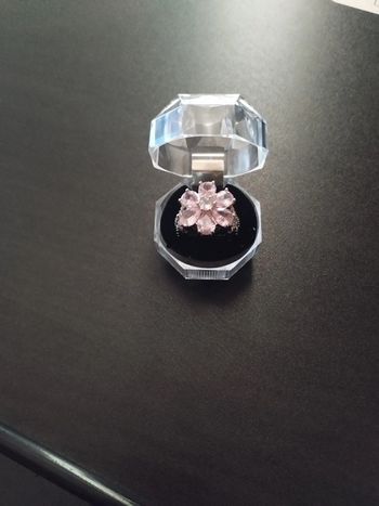 Bague vintage fleur avec coffret cadeau