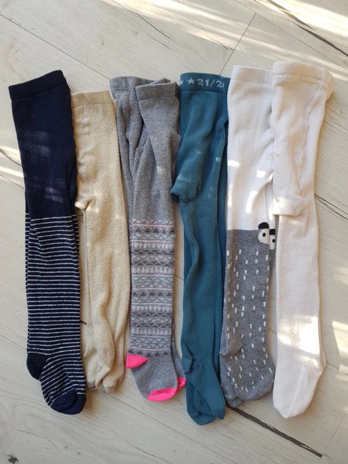 Lot de 6 collants hiver fille 2ans diverses marques