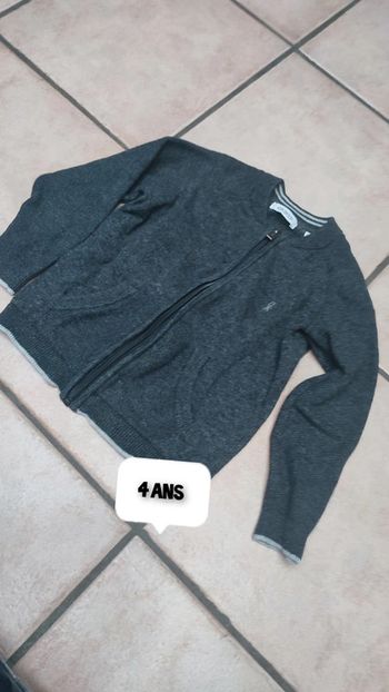 Gilet zippé Okaïdi gris