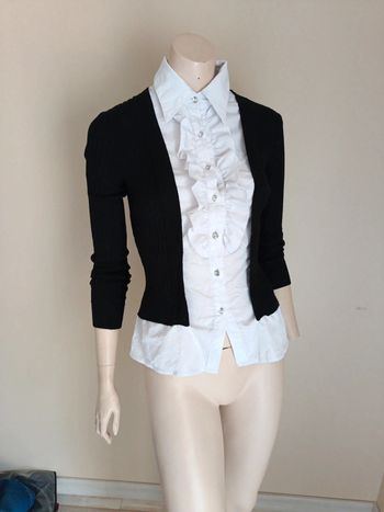 Haut femme pull chemise 2 en 1
