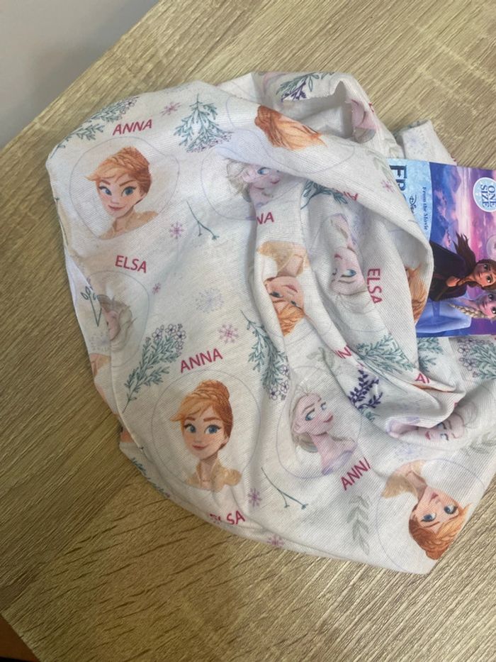 Snood bandeau multipositions Disney Reine des neiges blanc neuf - n68j - photo numéro 3