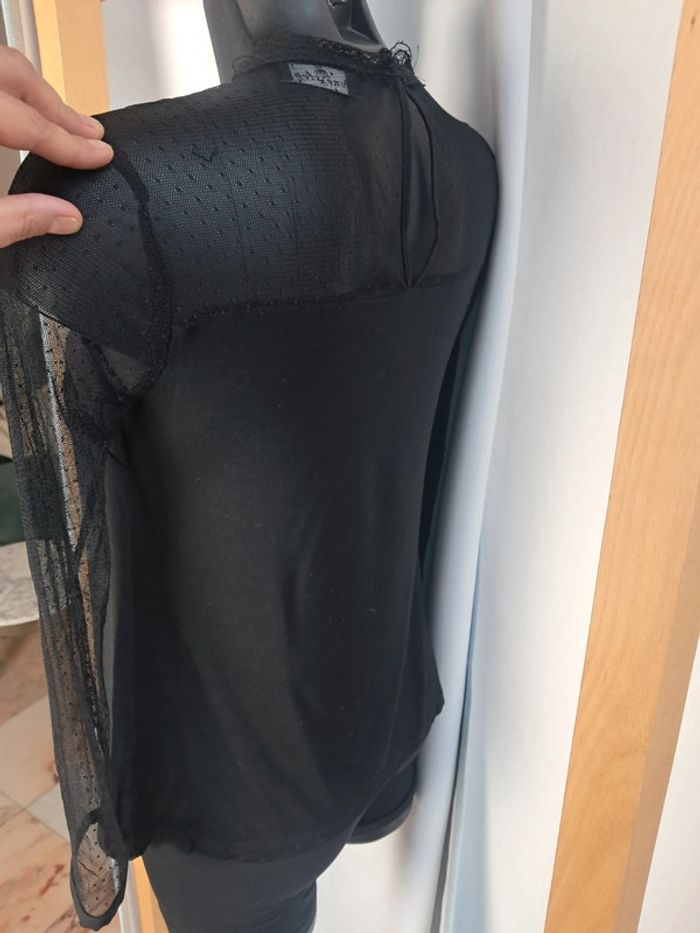 One step haut blouse noir dentelle T.36 - photo numéro 10