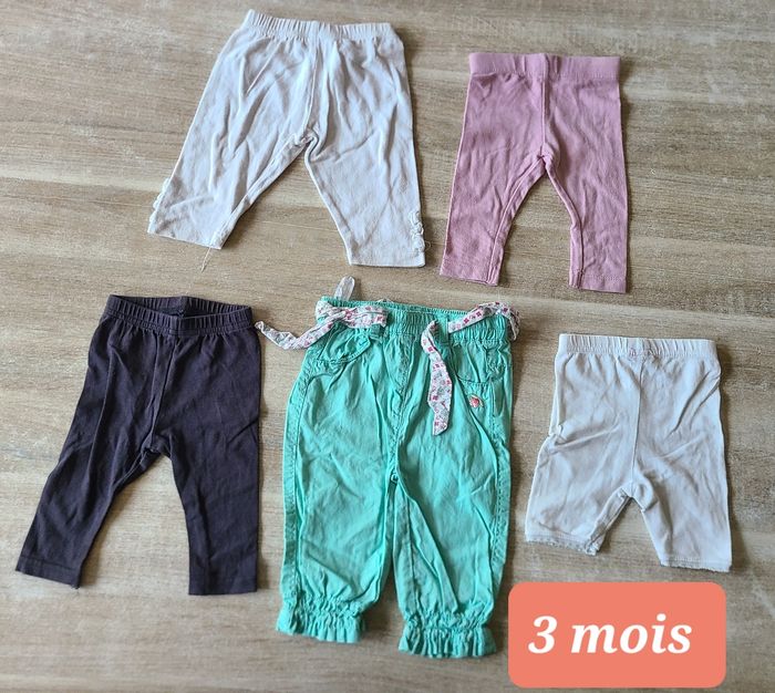 Lot leggings/pantalon 3mois fille