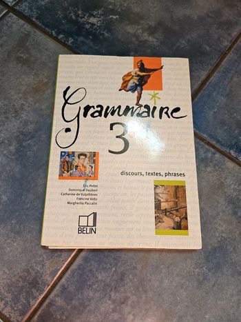 Grammaire 3eme belin