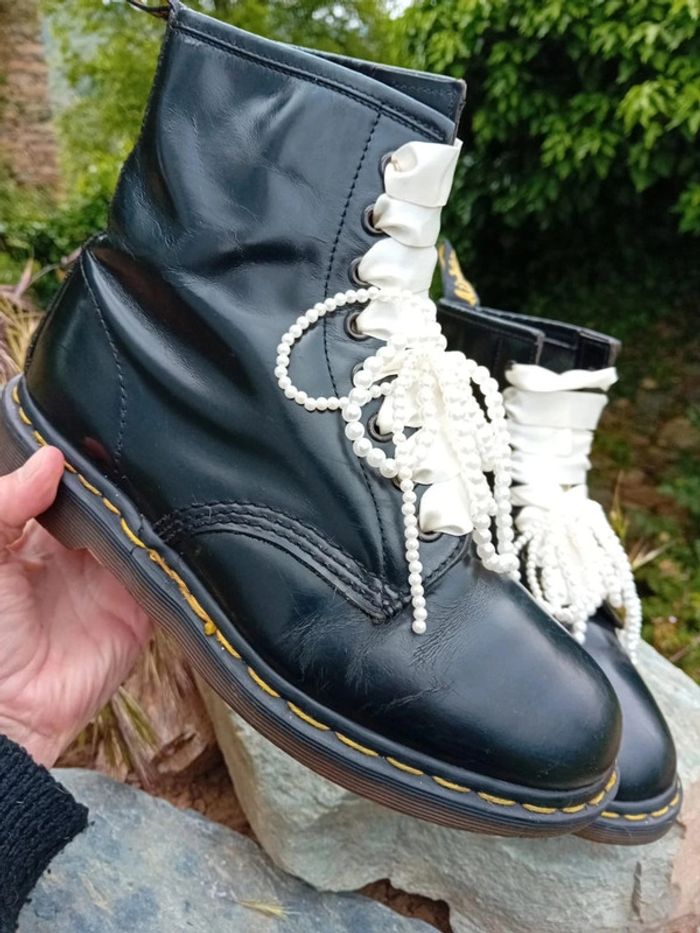 Dr. Martens made in England 🇬🇧 custom noeuds perles uk6 39 - photo numéro 3