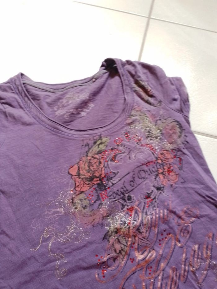 T-shirt femme violet EDC by Esprit - photo numéro 10