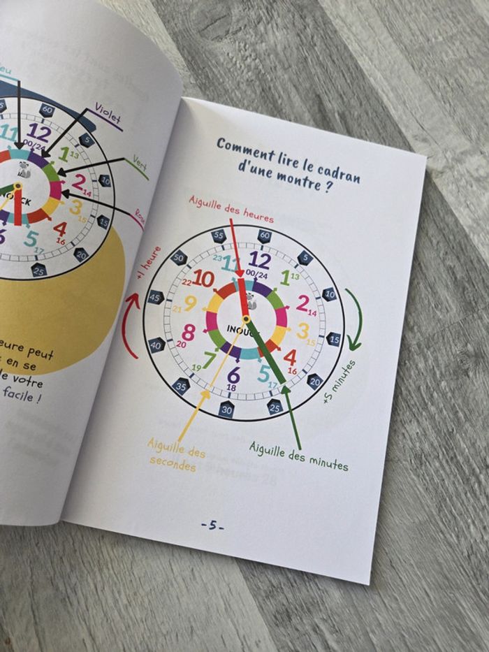 Livre j'apprends a lire l'heure avec Inouck - photo numéro 3