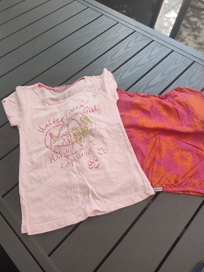 tee shirt coton bio 10 ans rose