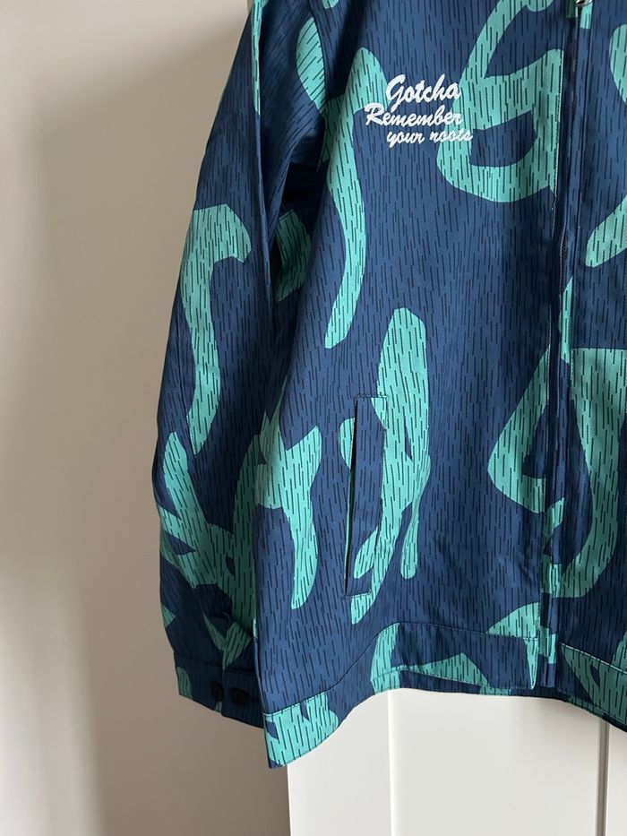 Veste zippée Gotcha Rain Camo Bleu & Menthe Neuve Homme Taille M - photo numéro 2