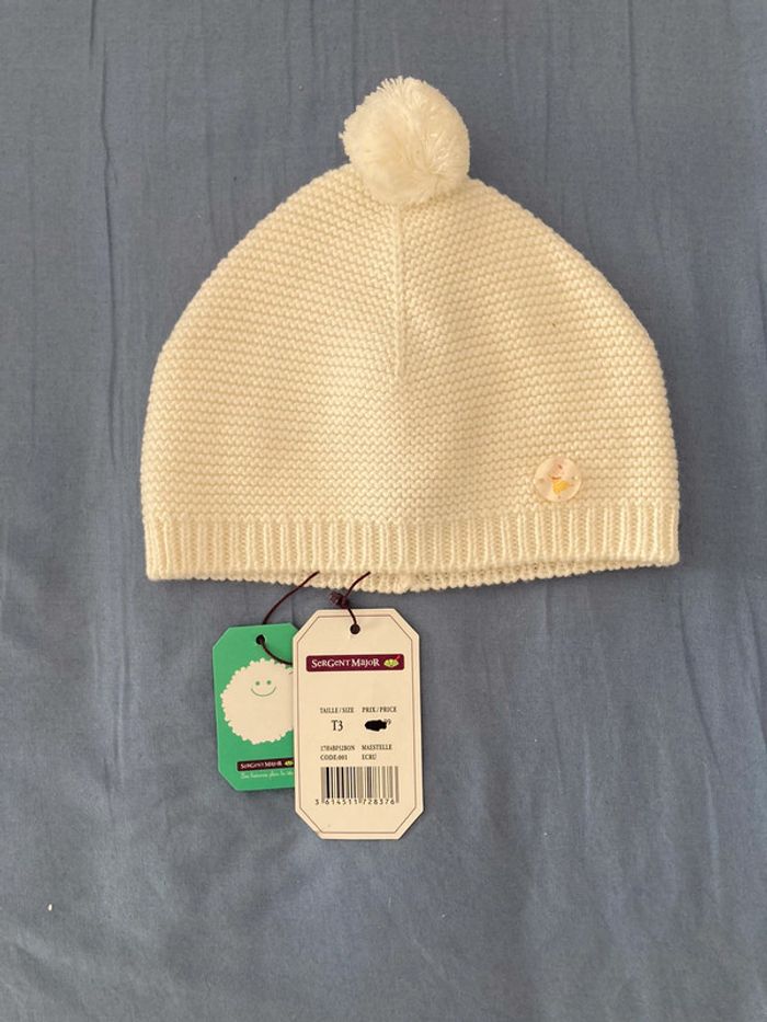 Bonnet blanc écru sergent major