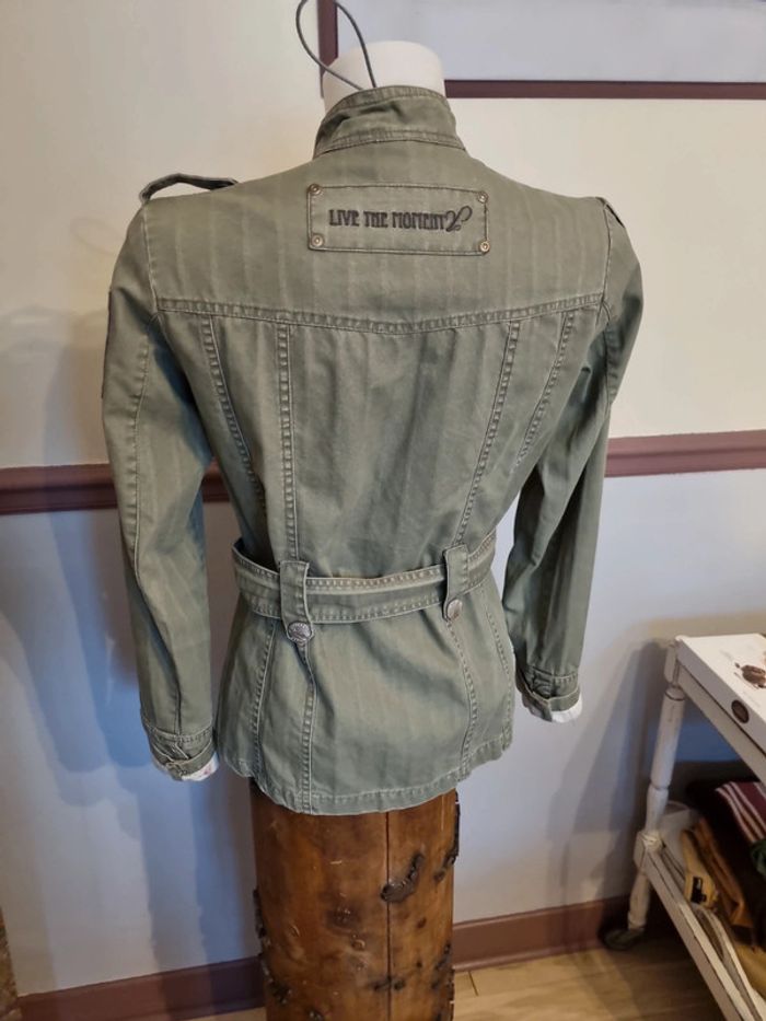 Veste style saharienne kaki kenvelo taille s - photo numéro 10