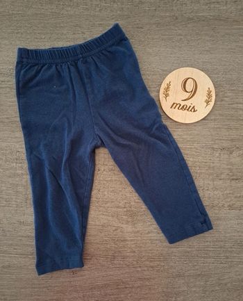 🌸 legging uni bleu marine bébé fille 9 mois 🌸