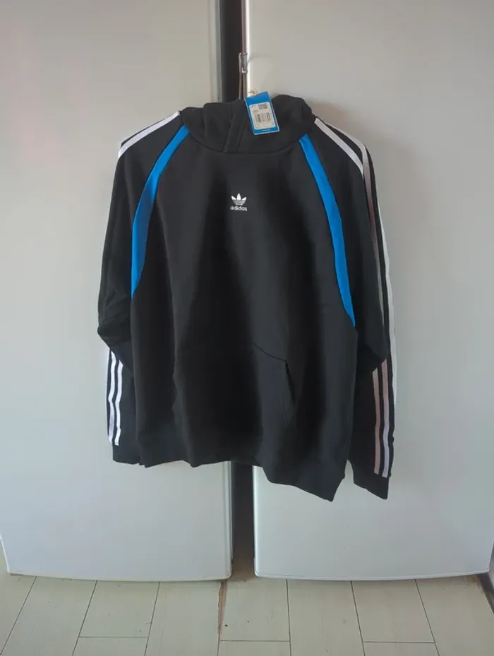 Sweat à capuche Adidas noir homme taille S neuf