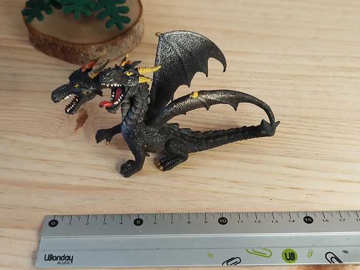 Bullyland Dragon noir argenté Figurine animal imaginaire - photo numéro 4