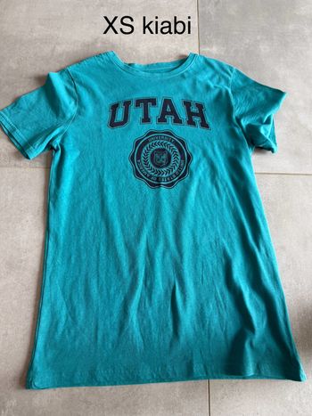 Tee shirt XS kiabi bleu vert