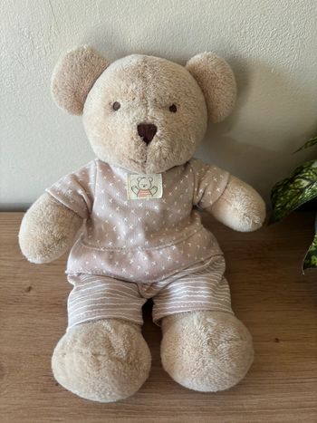 Neuf doudou peluche vintage beige ensemble rose baby collection nicotoy