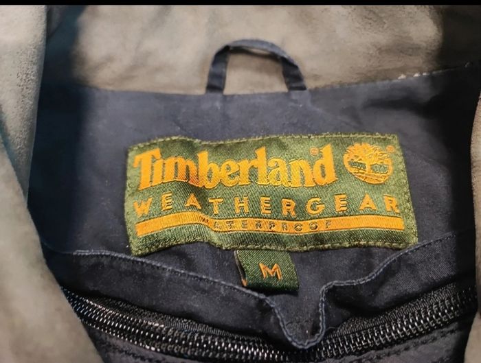 Trench M Timberland vintage Manteau long Bleu marine foncé Homme logo brodé 2002 doublure intérieure - photo numéro 5