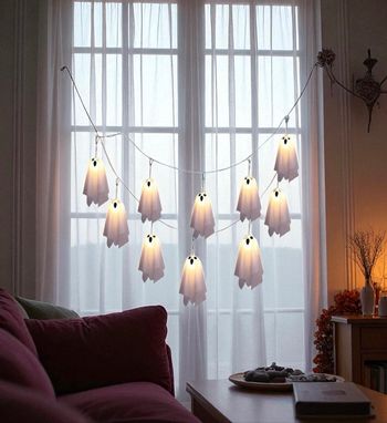 Guirlande lumineuse Halloween – 10 petits fantômes