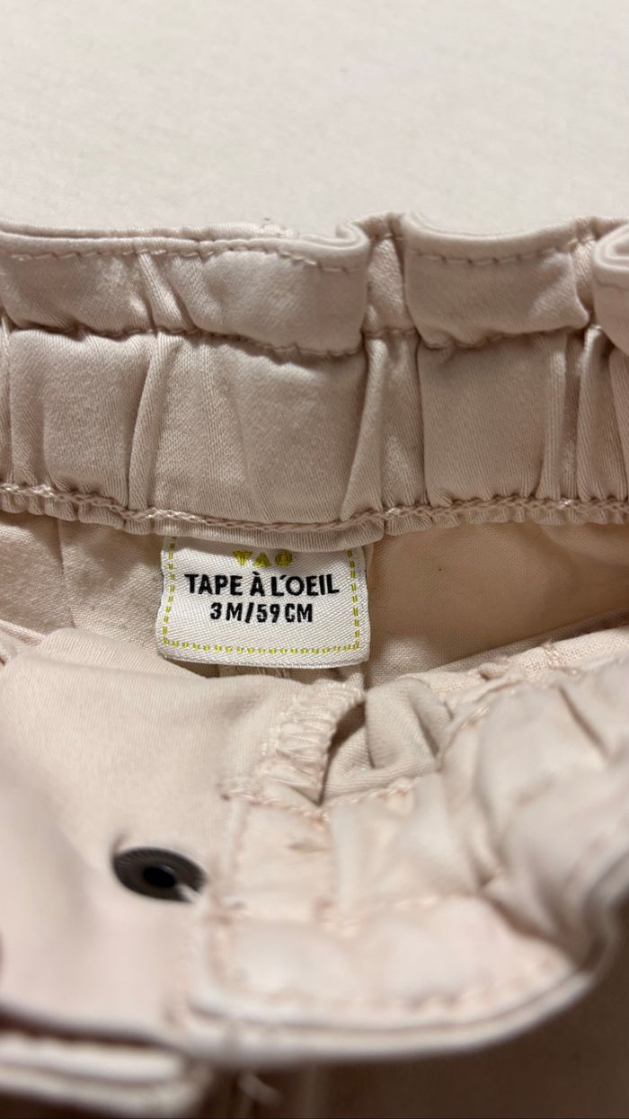 👶 Pantalon rose clair Tape à l’œil  – Taille 3 mois - photo numéro 3