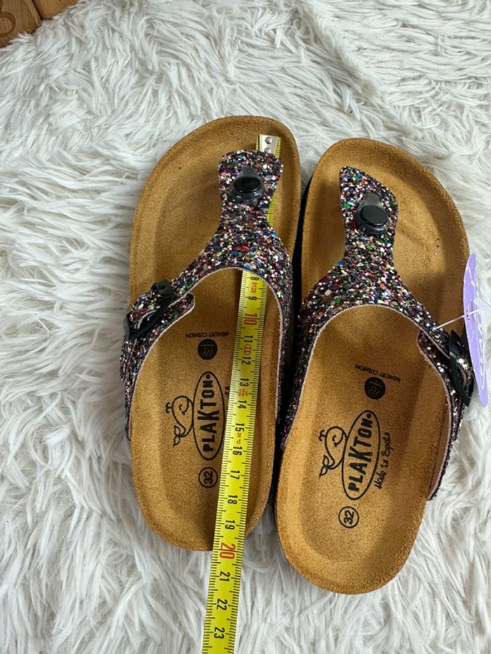Paire de tong pailletées Plakton taille 32 - photo numéro 6
