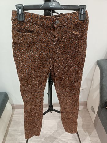 Pantalon 12 ans velour marron Kiabi