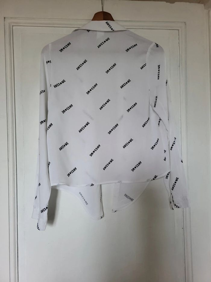 chemise banche à motif - photo numéro 2