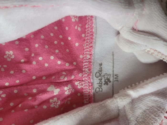 veste à capuche zippée rose 3 mois - photo numéro 2
