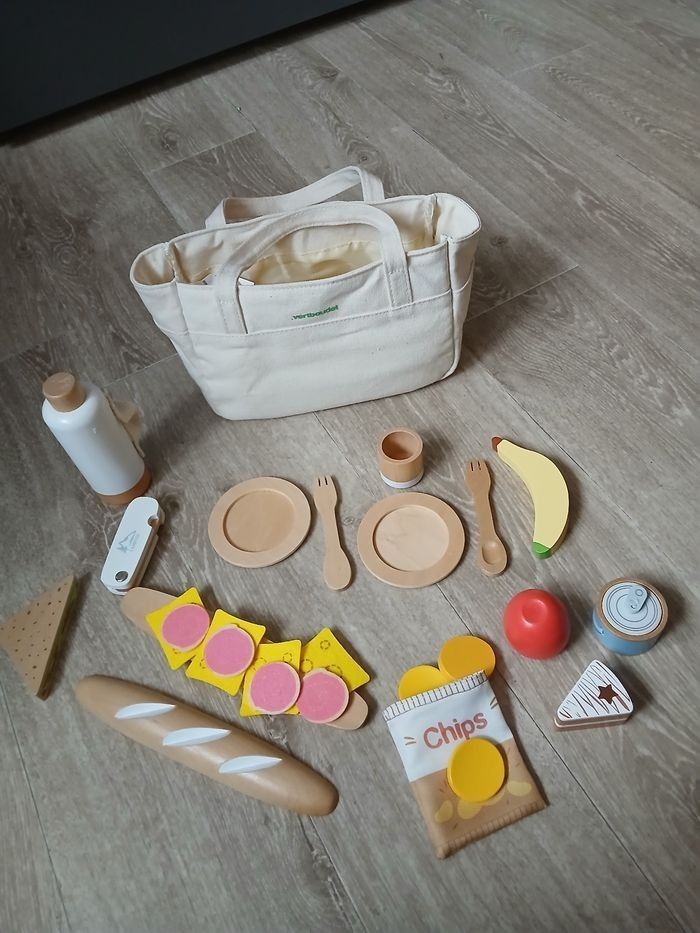 Jouet set pique nique vertbaudet en bois - photo numéro 2