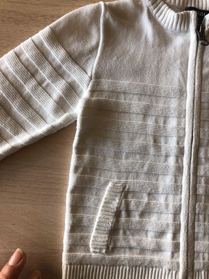 Gilet blanc zippé neuf - photo numéro 4