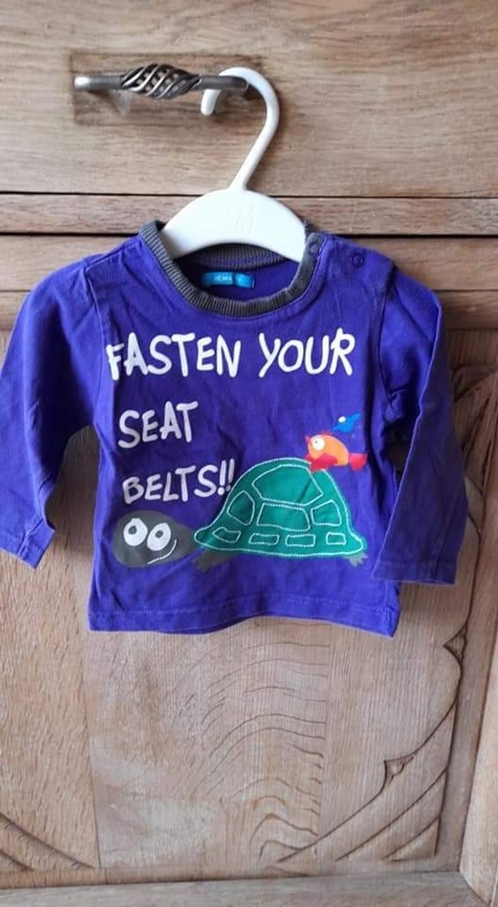 Lot de 4 t-shirts longues manches garçon 74: 9-12 mois - photo numéro 6