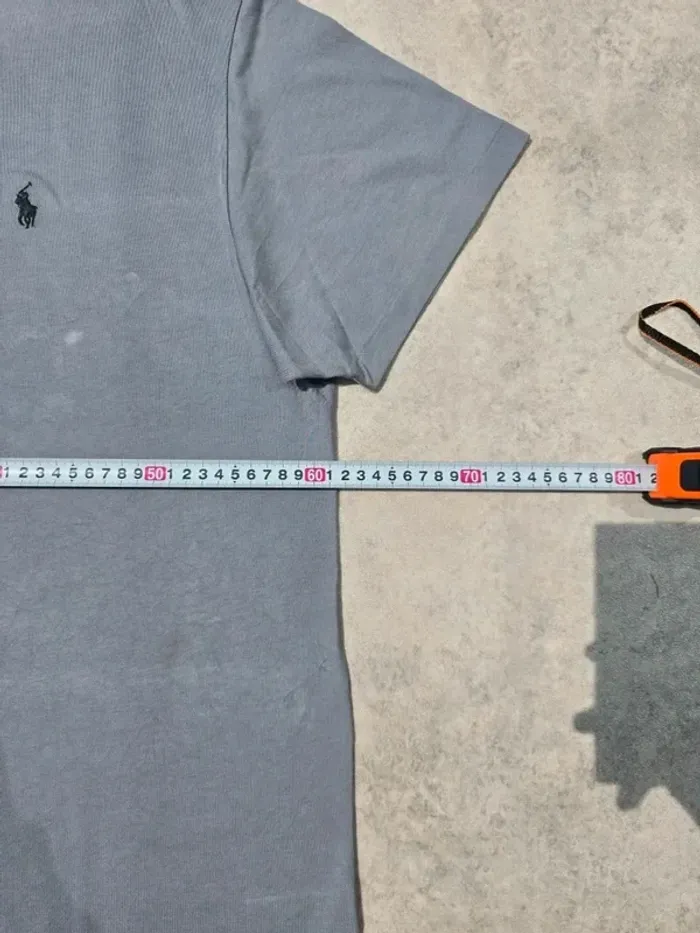 Tee-shirt Ralph lauren XL coupe col rond gris Homme Men tee17 - photo numéro 5