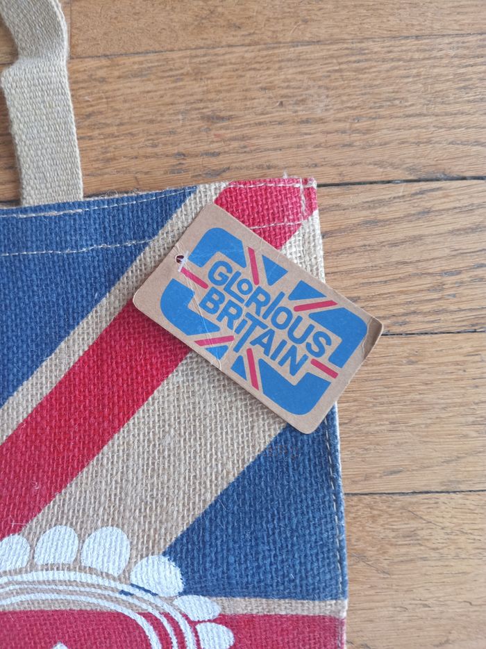 Sac tote bag toile de jute Glorious britain - photo numéro 5