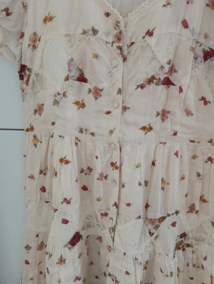 Robe vintage longue Boutonnée bohème romantique - photo numéro 6