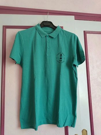 Polo vert motif Phare T.L