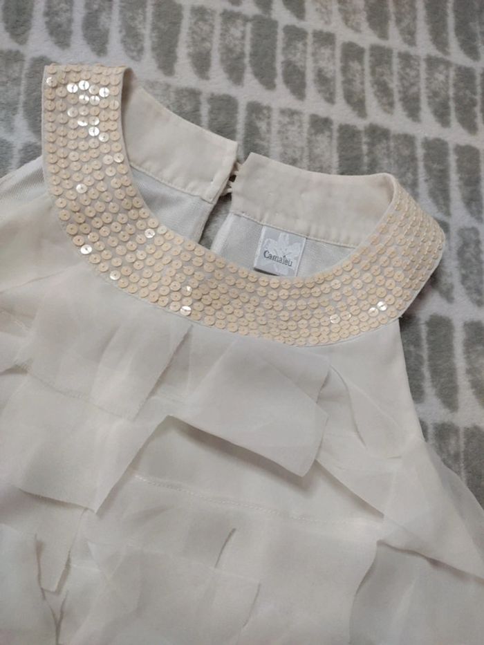 Robe chic couleur crème camaïeu taille 38 - photo numéro 3