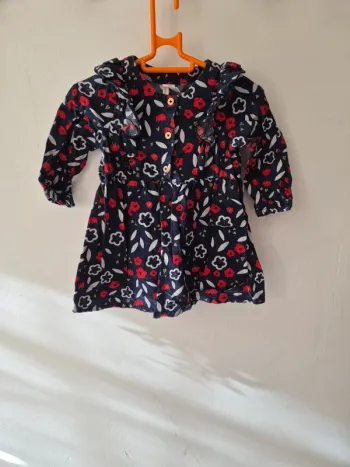 Robe manches longues imprimé fleuri pour bébé fille 6 mois
