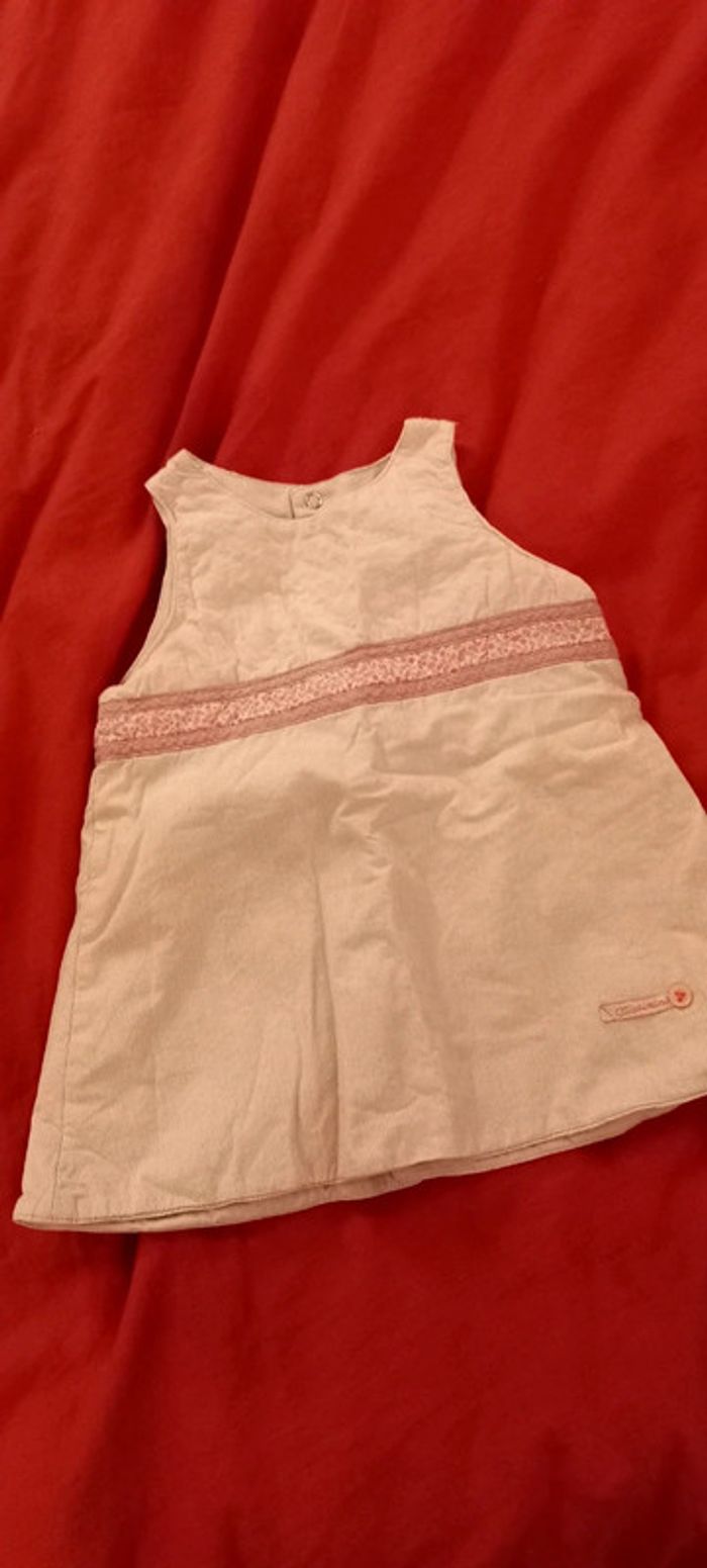 Jolie robe rose pale 9 mois coton